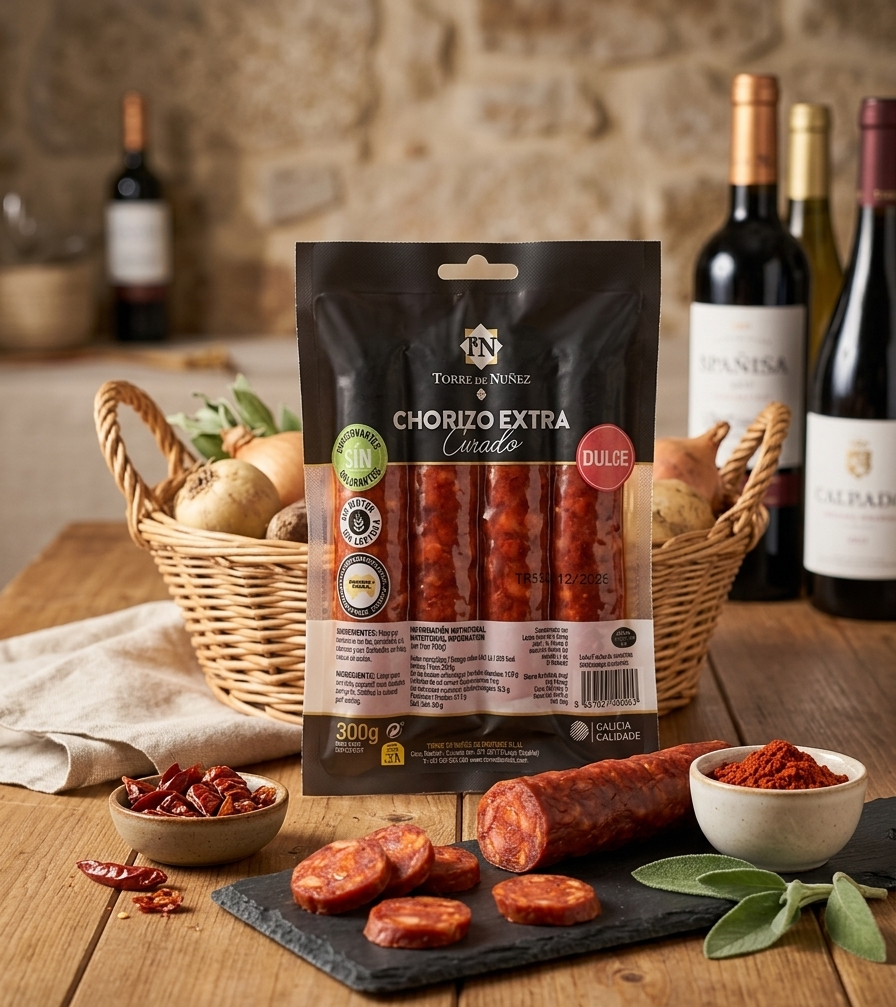 Torre de Núñez Chorizo Extra Curado Dulce – mild gereifte Chorizo, 300 g