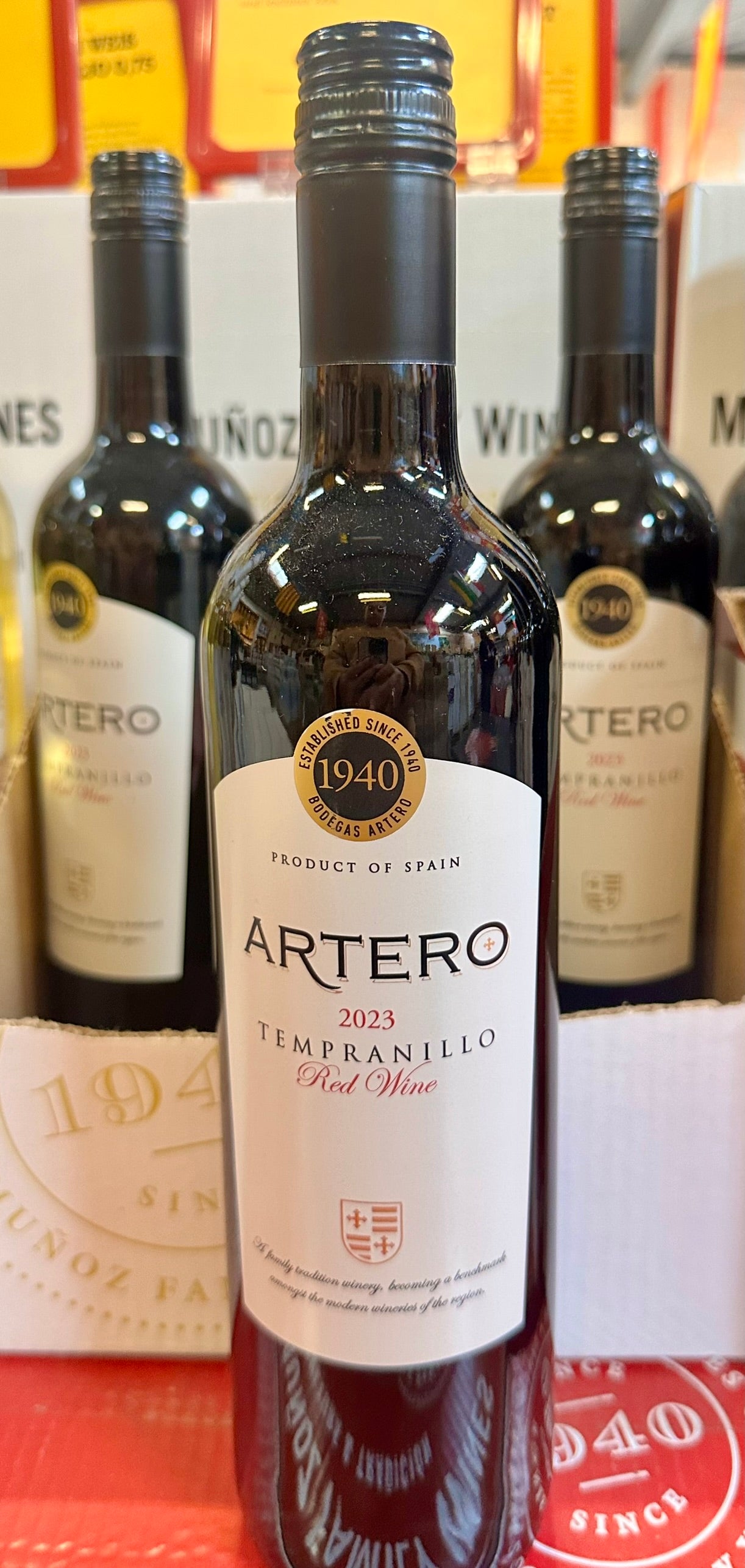 Artero Crianza Tempranillo Merlot tinto 0,75L-Finca Muñoz