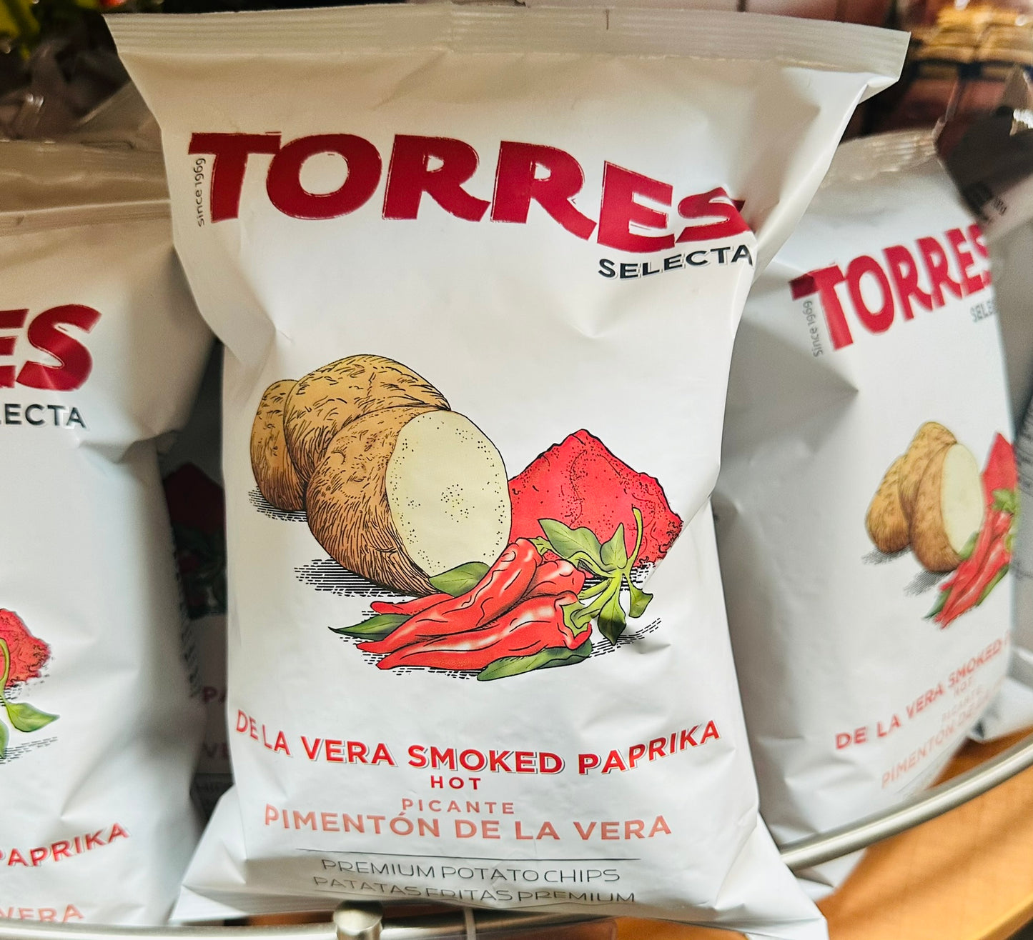 Torres Selecta potato chips spicy, 150g