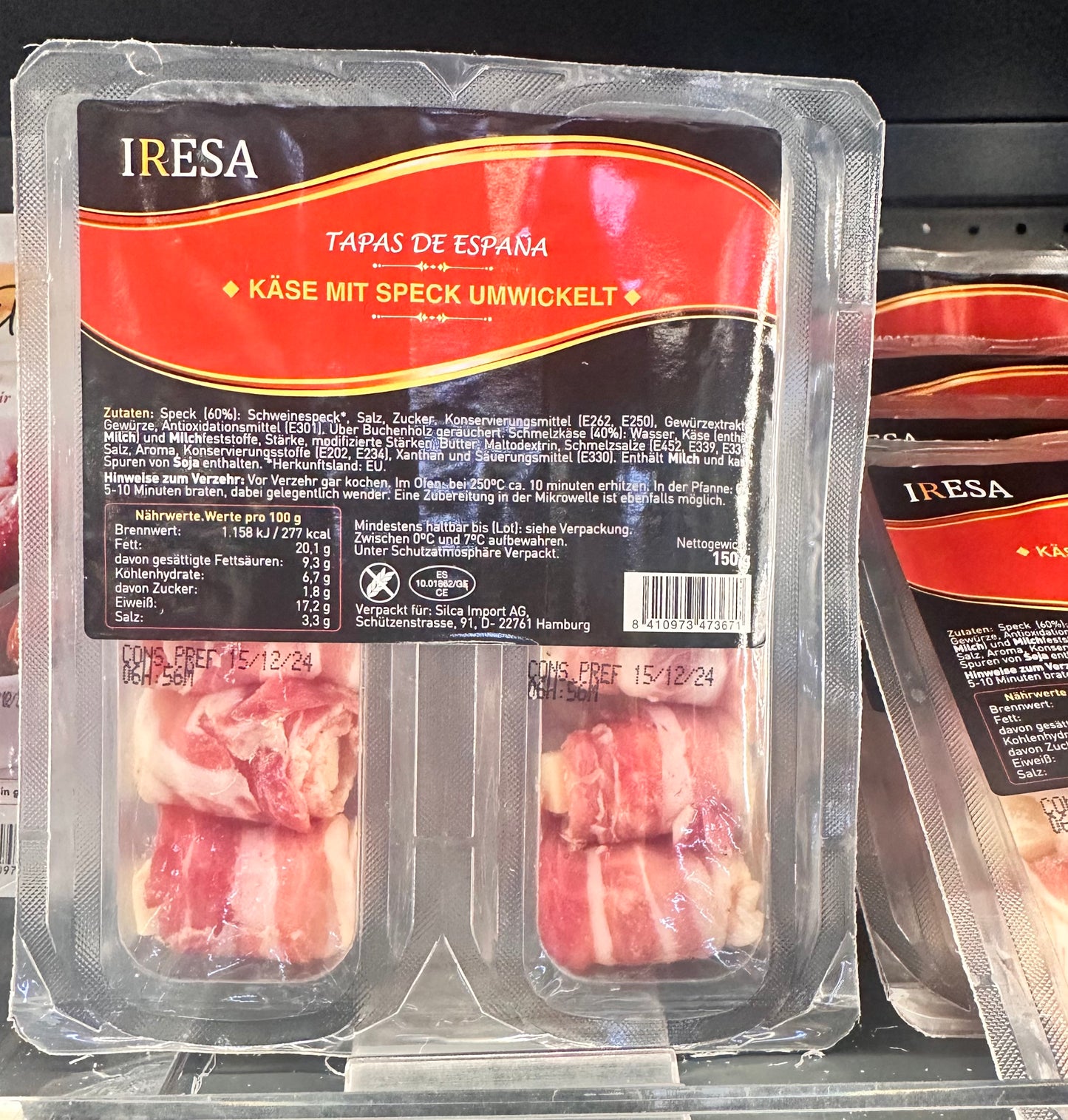 Queso Iresa envuelto en tocino 150g