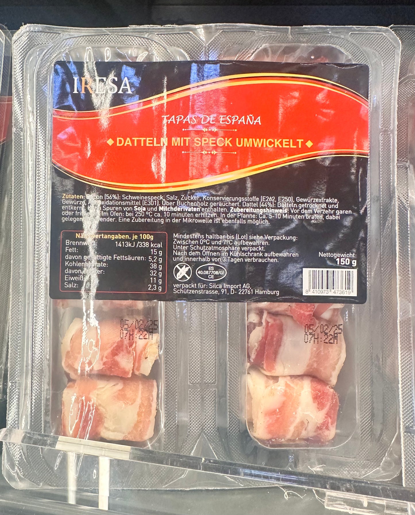 Iresa Bacon-wrapped Dates 150g