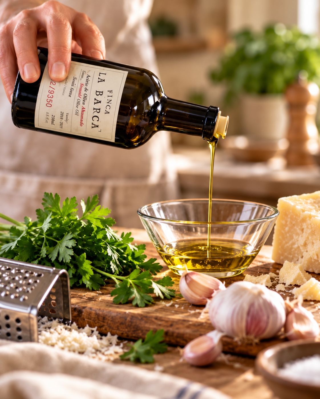 Finca La Barca Olivenöl Geschenkset – Arbequina & geräuchertes Olivenöl 2 × 100 ml