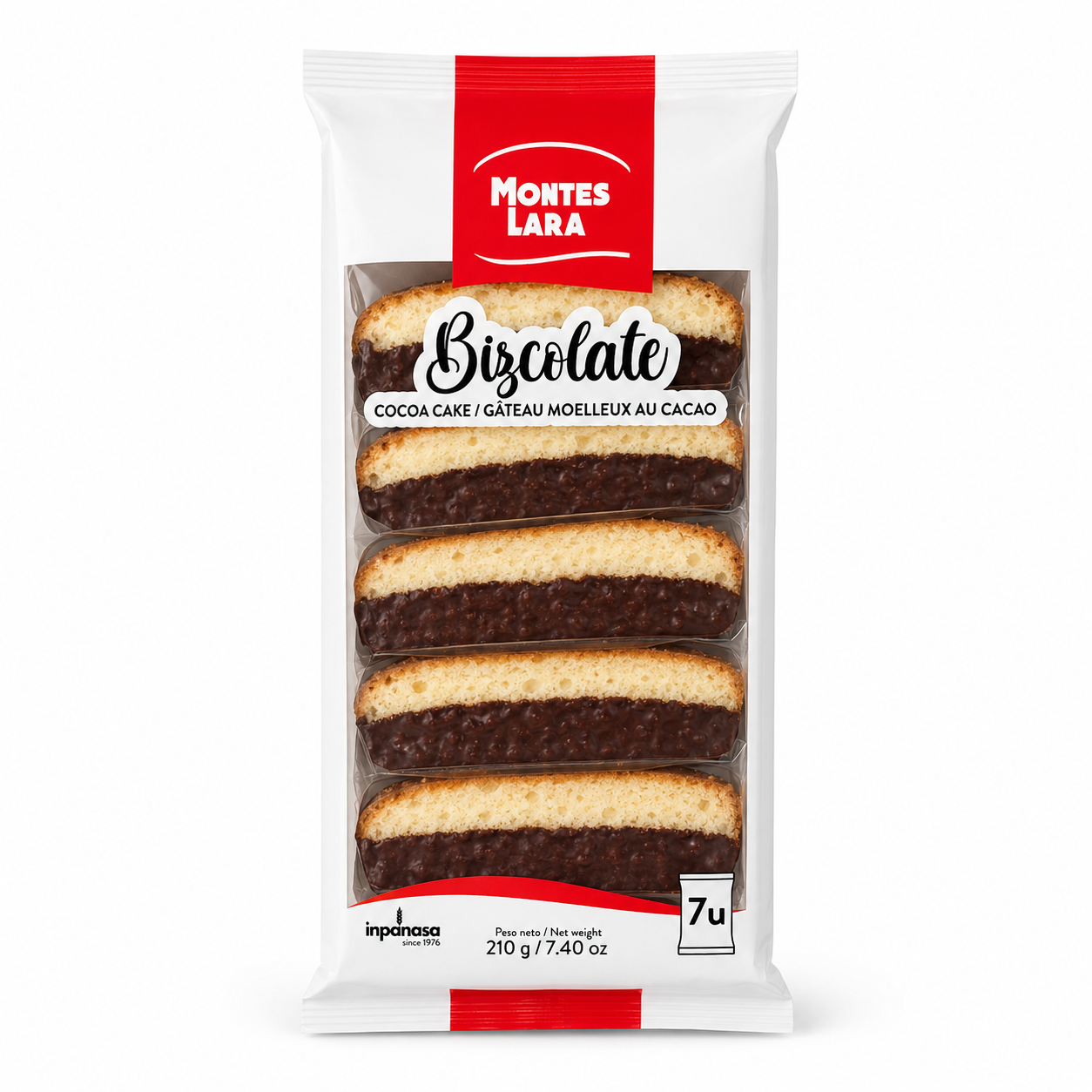 Montes Lara Bizcocho – weicher Rührkuchen, 7 Stück, 210 g