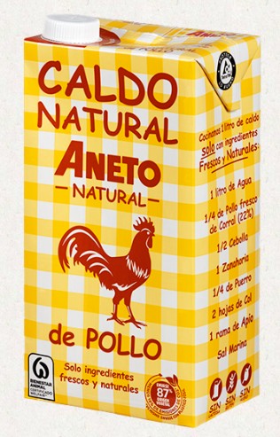 Aneto Natural Caldo de Olla - de Pollo, 1LT