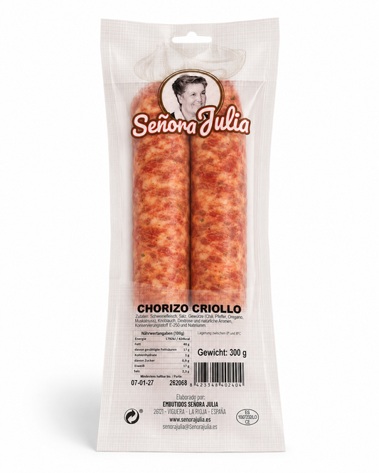 Señora Julia Chorizo Criollo 300 g | Spanische Grillwurst