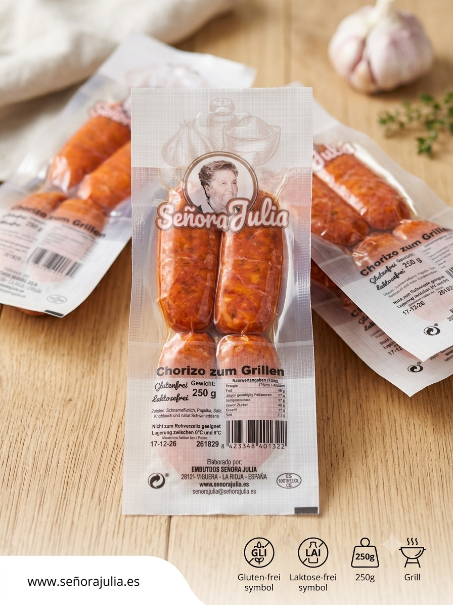 Señora Julia Chorizo zum Grillen 250 g – spanische Grillchorizo