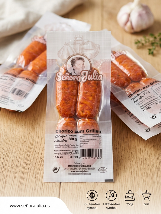 Señora Julia Chorizo zum Grillen 250 g – spanische Grillchorizo