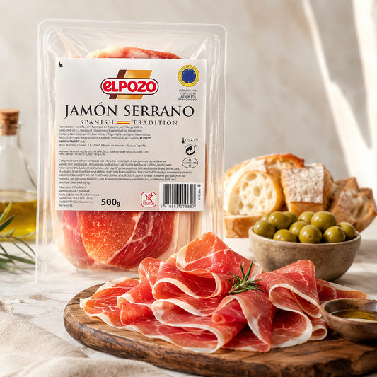 EL POZO- SERRANO sliced ​​ham 500g