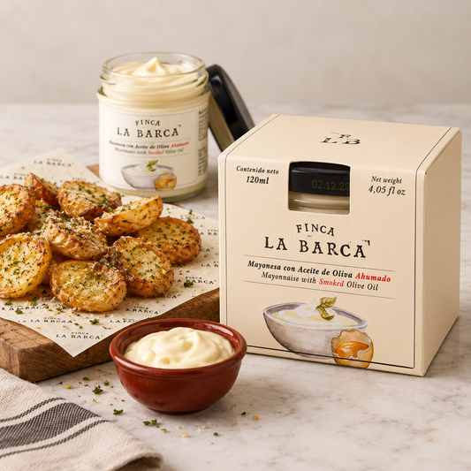 Finca La Barca Mayonnaise mit geräuchertem Olivenöl 120 ml aus Spanien