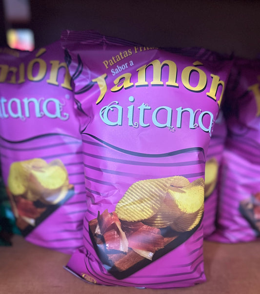 Aitana - Jamón/ham potato chips, 130gr