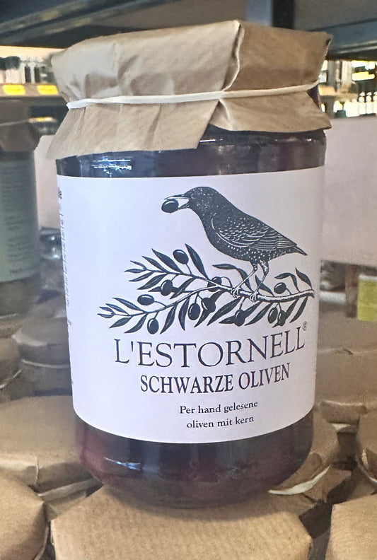 L`ESTORNELL Black Olives 370 g