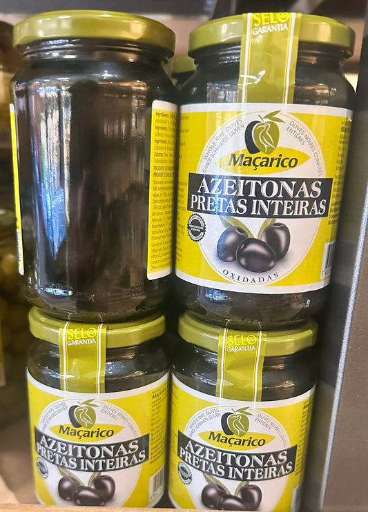Macarico Ganze schwarze Oliven - oxidiert (mit Stein), 200g