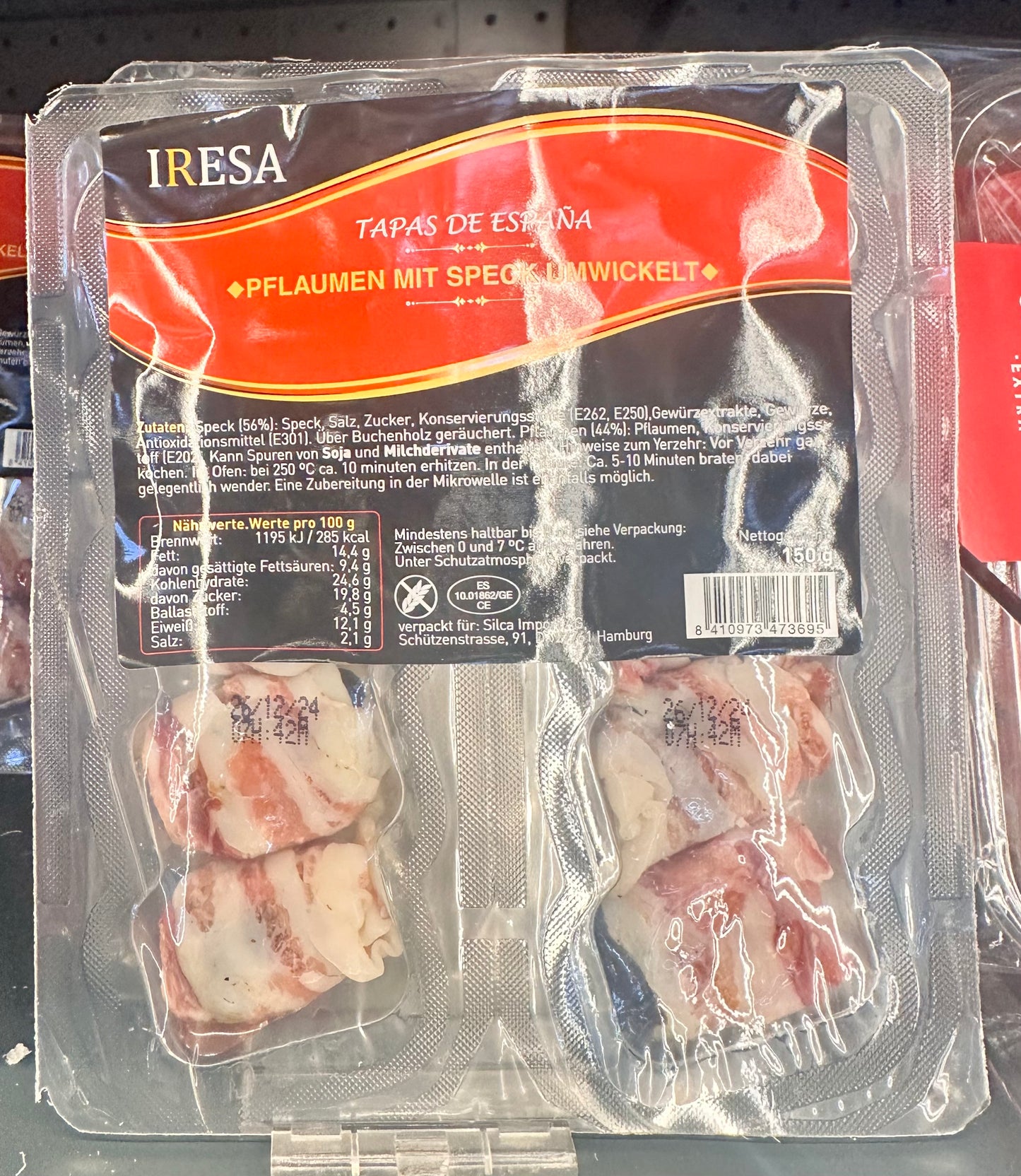 Ciruelas Iresa envueltas en tocino 150g 
