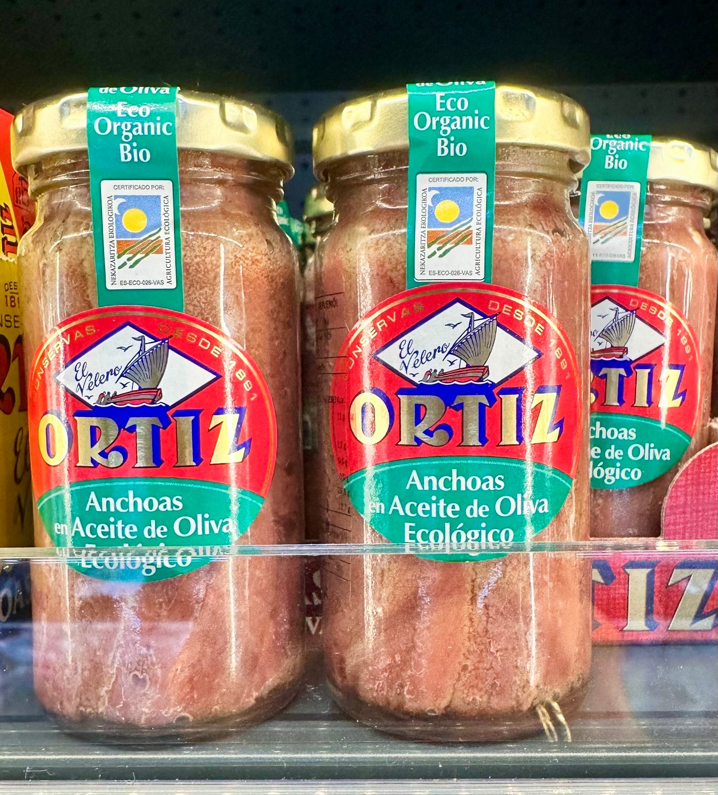 Ortiz Anchovis in Olivenöl – Sardellenfilets im Glas, 95g