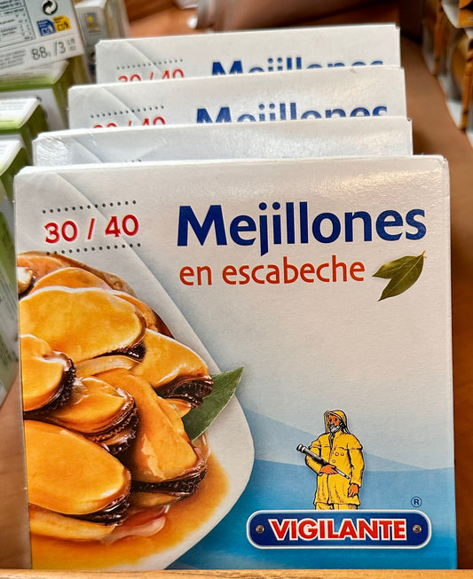 Vigilante Mejillones en Escabeche 30/40 – Muscheln in Marinade, 280g