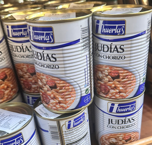 Huertas - White beans with paprika sausage 415g