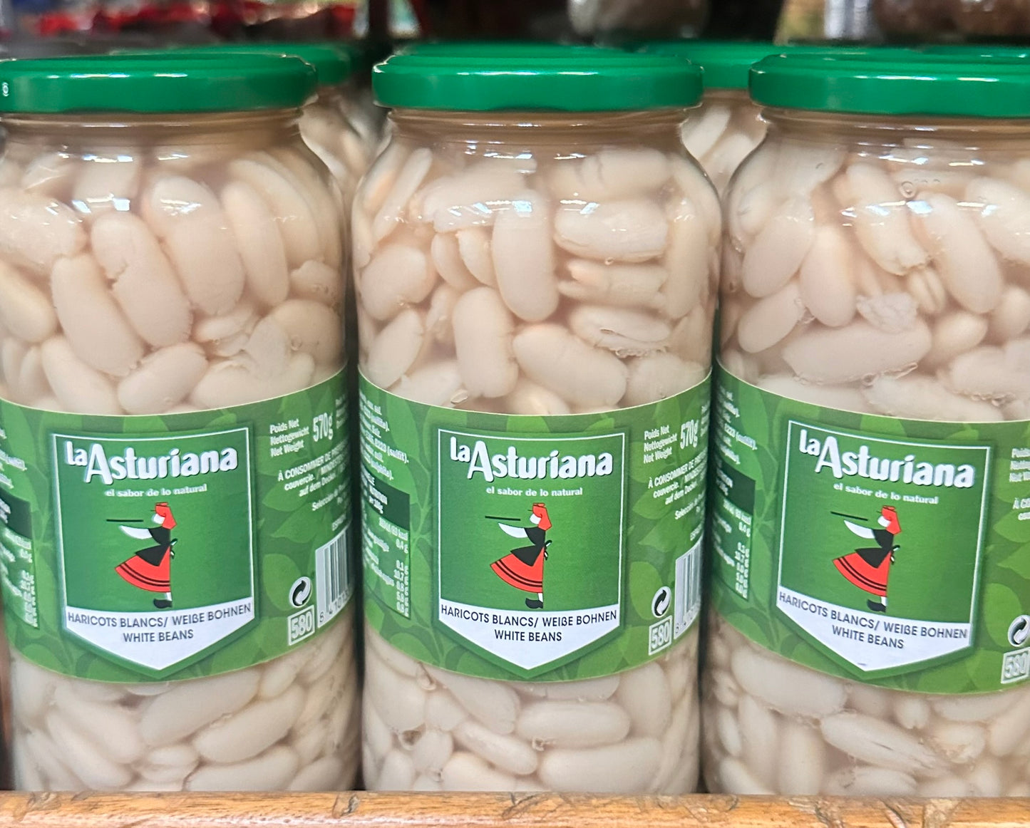 Alubia Blanca La Asturiana, cocida en tarro (400g)