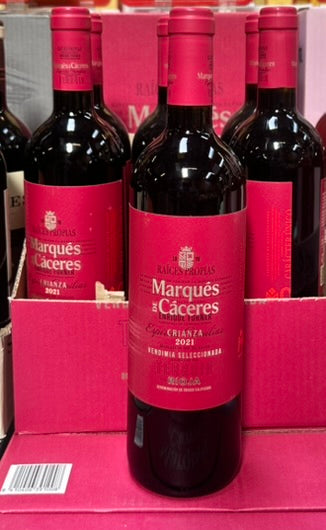 Marqués de Cáceres red wine, Crianza DO Rioja, 0.75l