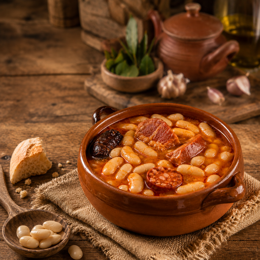 La Asturiana Riesen weiße Bohnen im Glas 570 g – gekocht & verzehrfertig