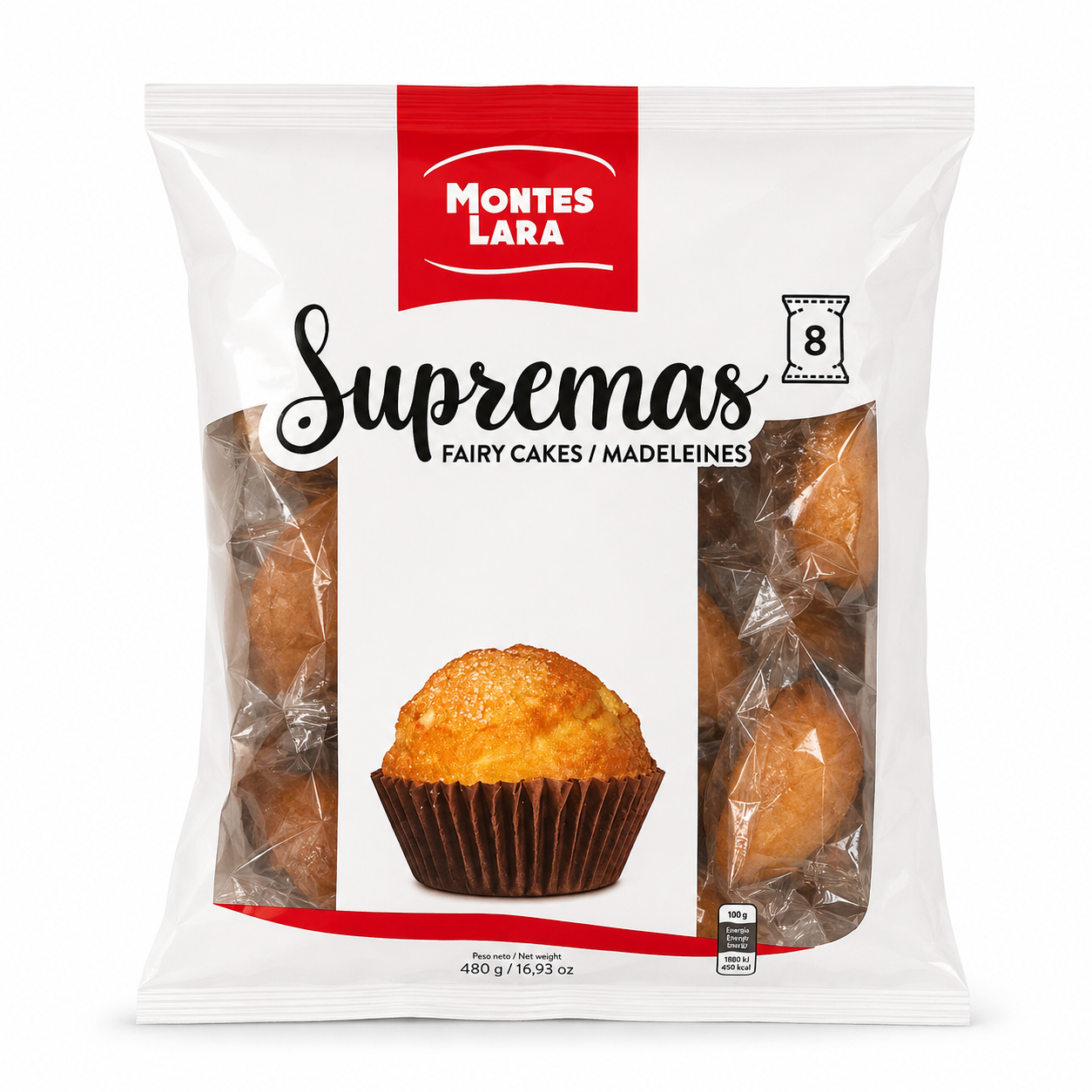 Montes Lara Supremas Madeleines 8 Stück, 480 g