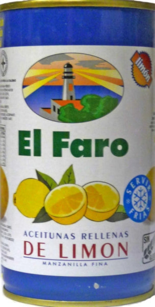 El Faro, aceitunas rellenas de limones - 350g / 150g