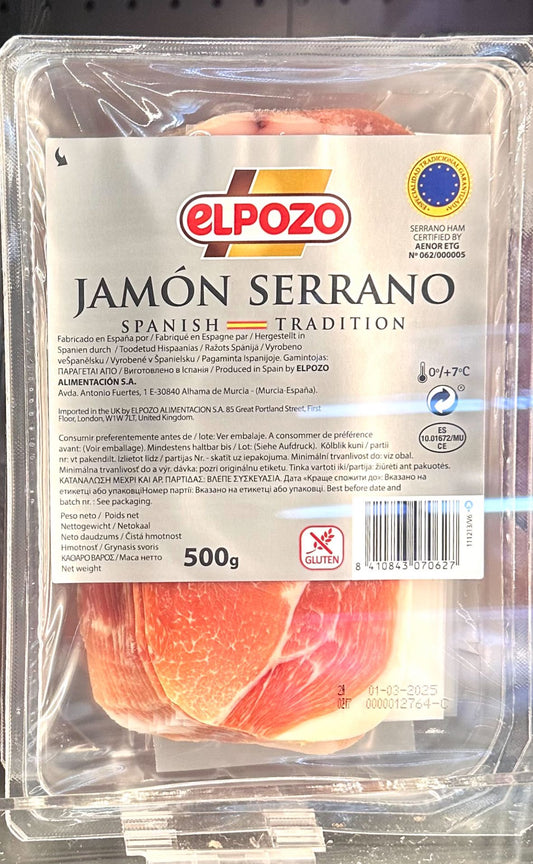EL POZO- SERRANO Schinken geschnitten 500g