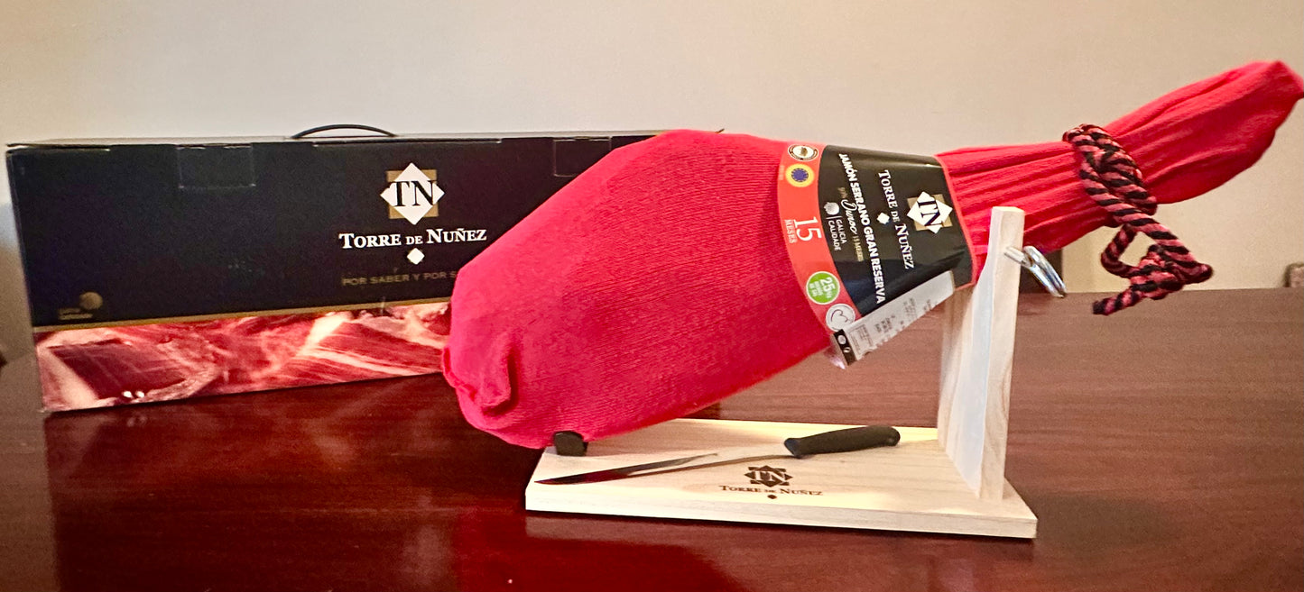 Torre Nuñez - Serrano Ham with Bone, GRAN RESERVA, aged for 15 months, approx. 7.5 kg