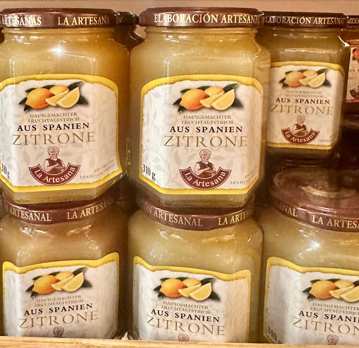 La Artesana Zitronenmarmelade 310 g – Spanischer Zitronen Fruchtaufstrich