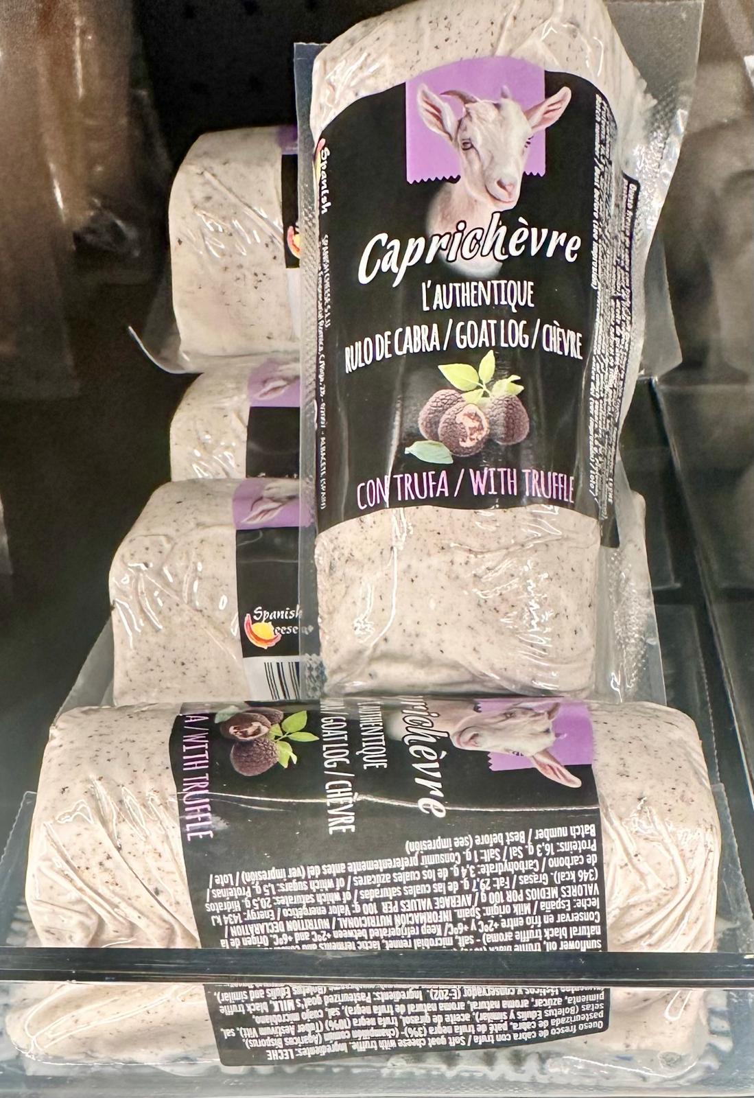 Ziegen- Frischkäserolle mit Trüffel | Caprichèvre aus Spanien, 145g