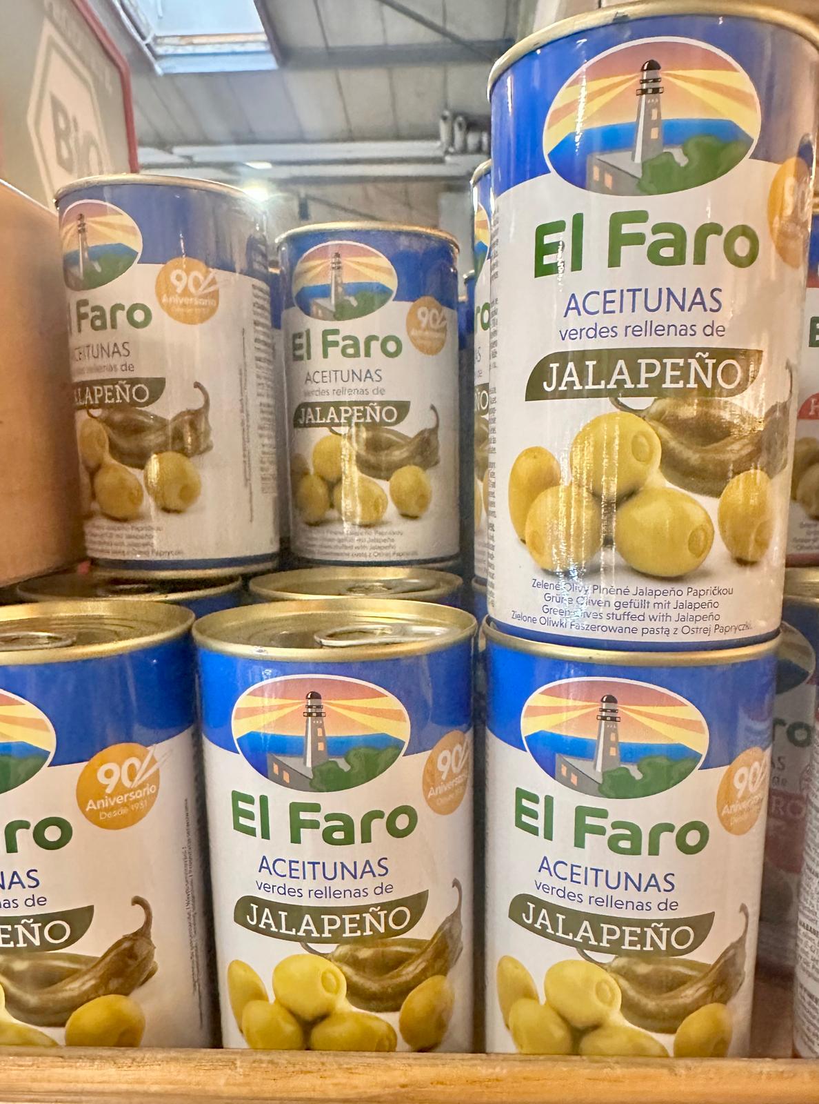 Aceitunas El Faro rellenas de jalapeño 350g 