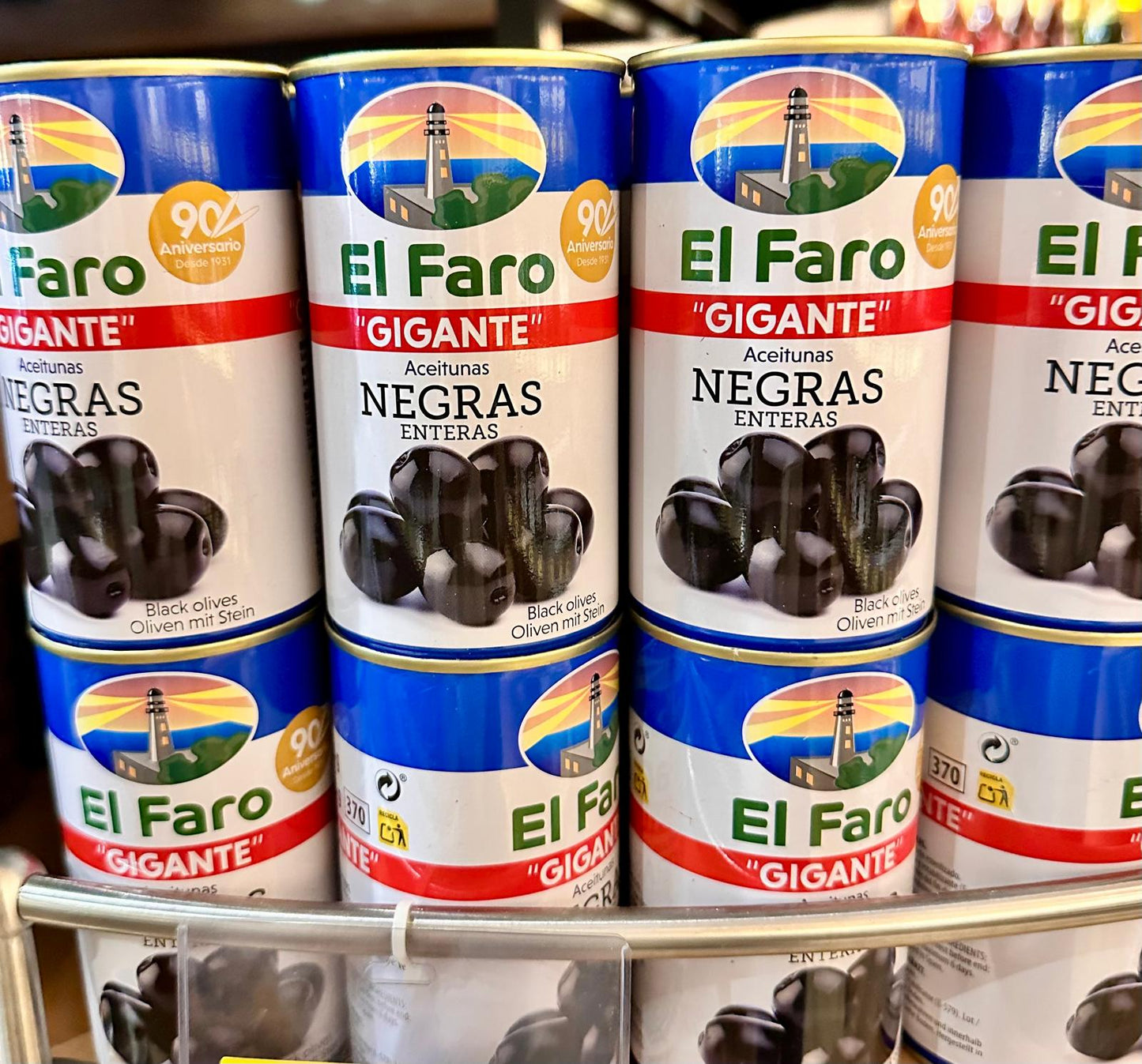Aceitunas negras con hueso El Faro 345g 