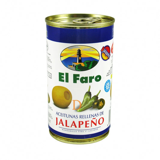 Aceitunas El Faro rellenas de jalapeño 350g 