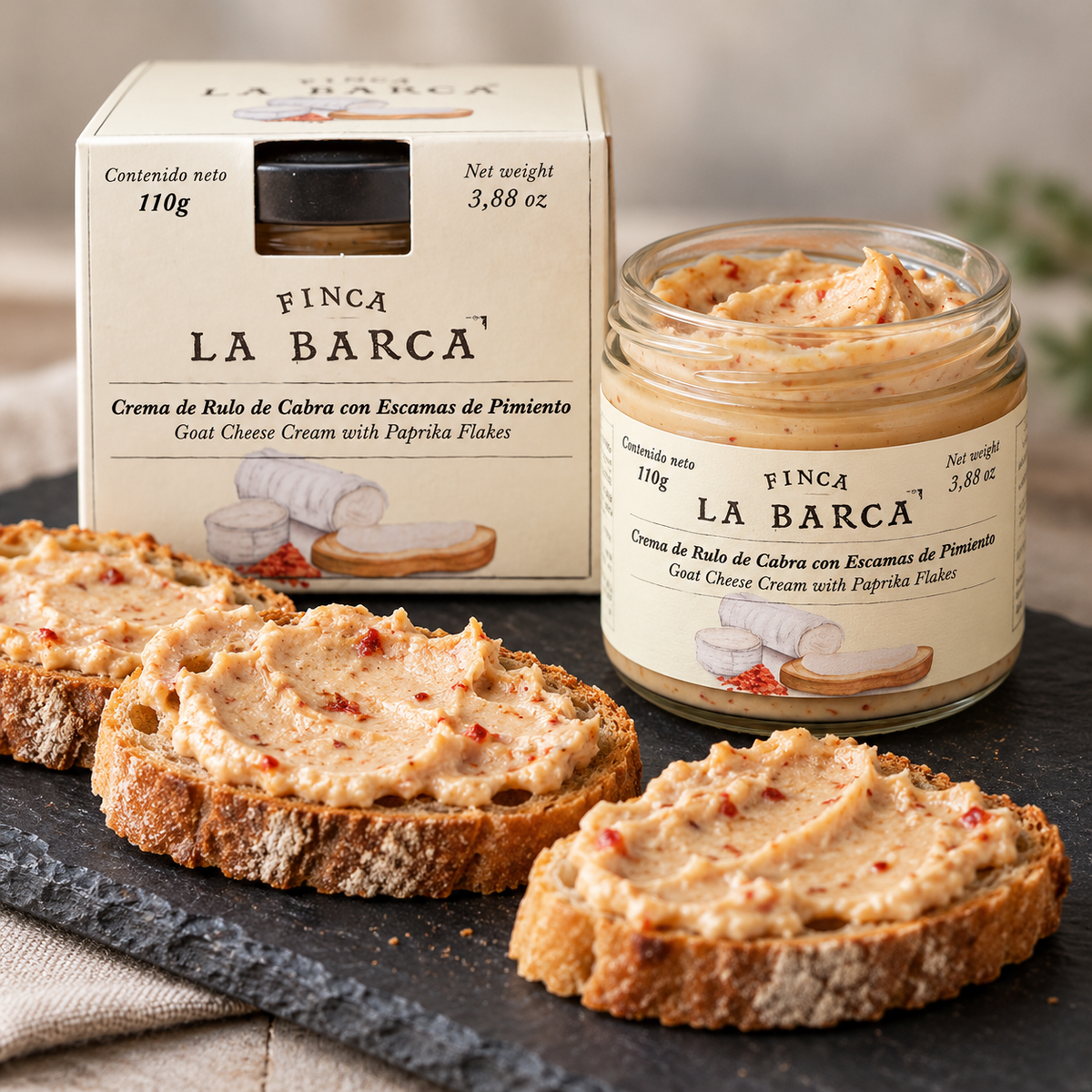 Finca La Barca Ziegenkäsecreme mit Paprikaflocken 110 g